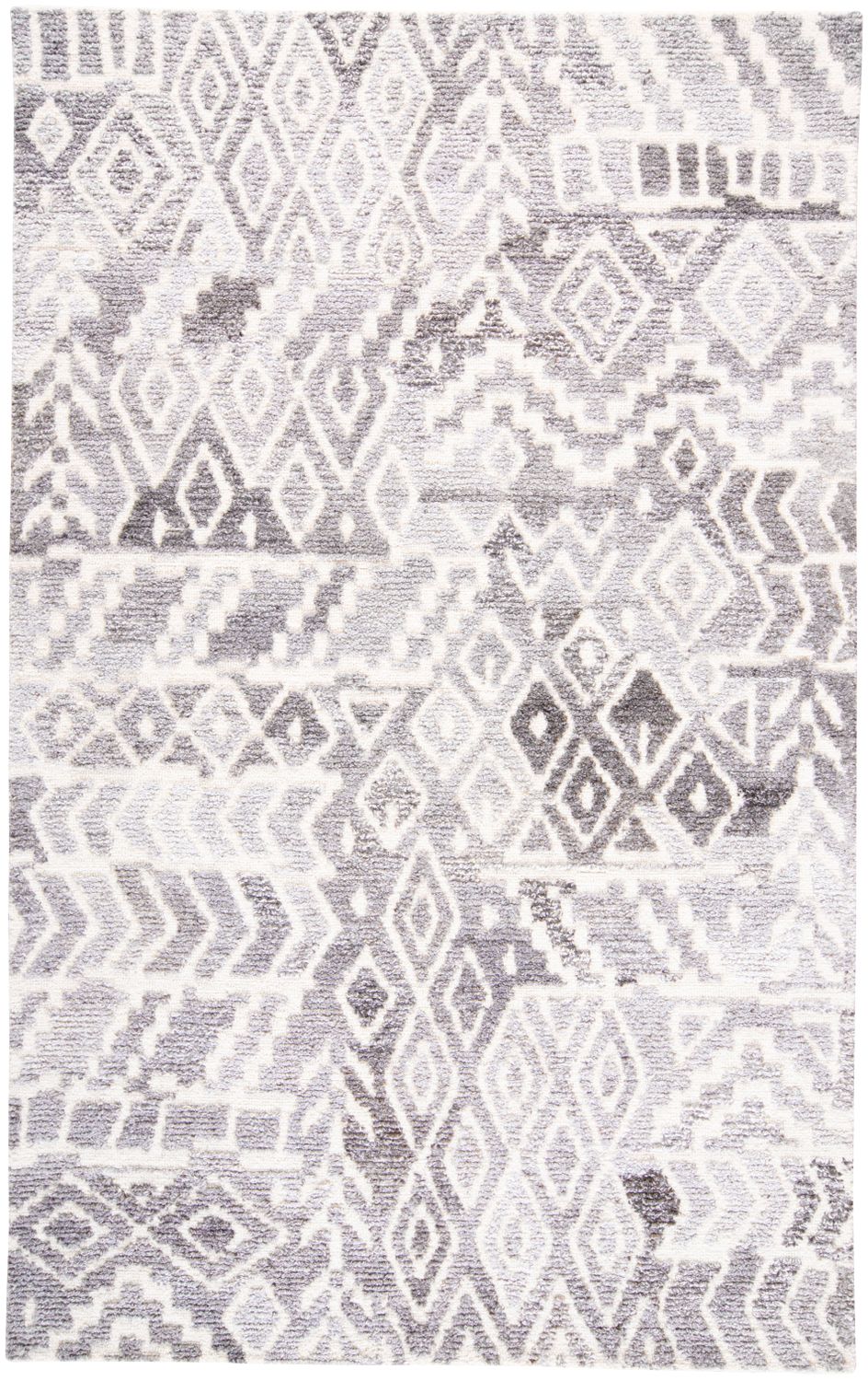 Palatez Hand Tufted Gray and White Rug by BD Fine