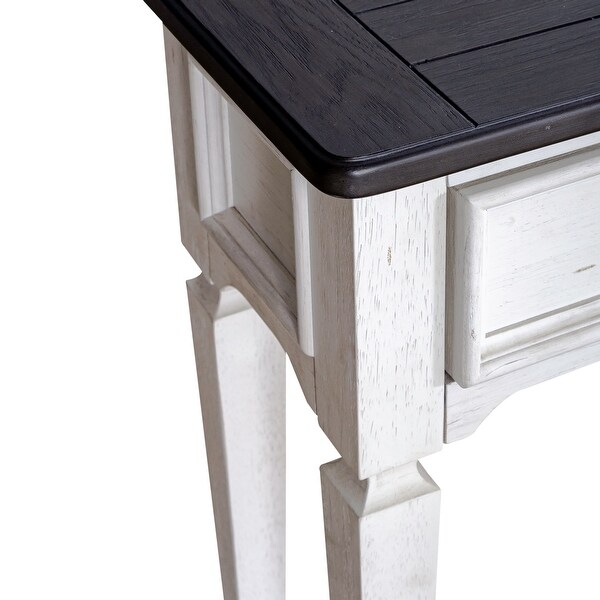 Allyson Park Wirebrushed White 72 Inch Hall Table