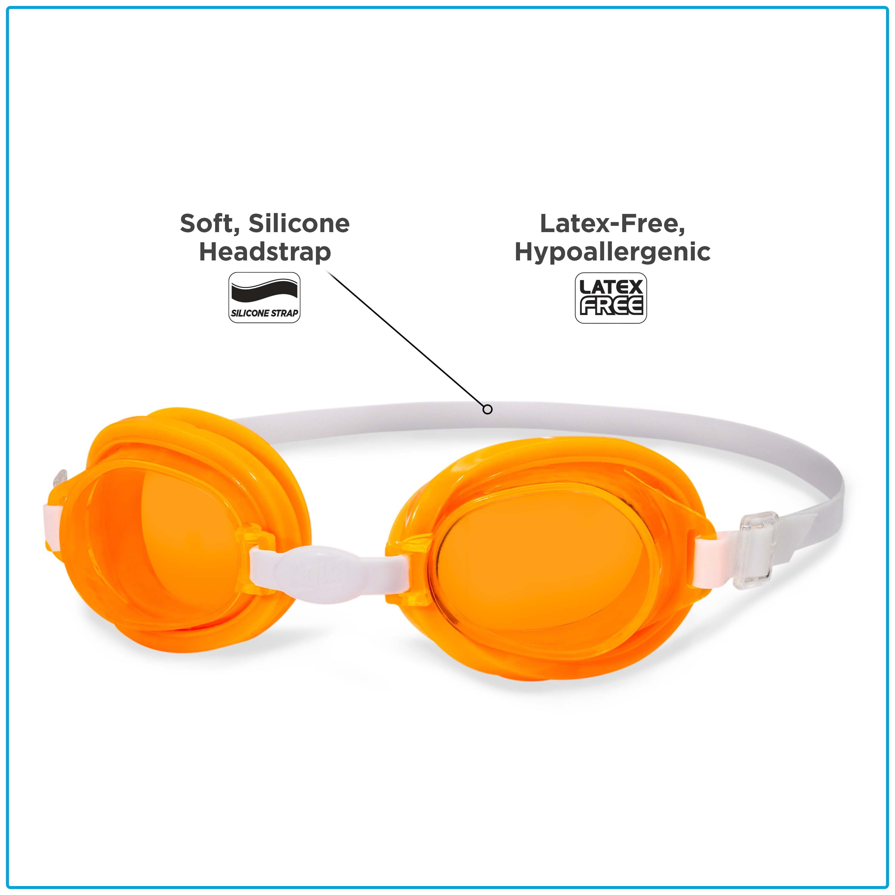 Dolfino Splash Time Child Goggles, 3 Pairs of Goggles Included