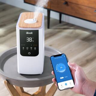 LEVOIT 1.2 Gal. Smart Warm and Cool Mist Top-Filled Ultrasonic Humidifier and Diffuser with Ambient Light up to 430 sq. ft. HEAPHULVSUS0074Y