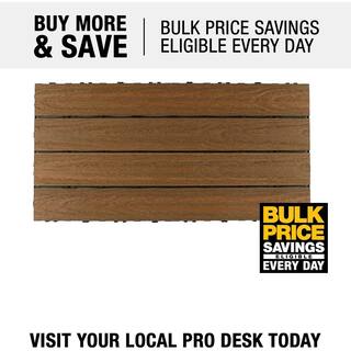 NewTechWood UltraShield Naturale 2 ft. x 1 ft. Quick Deck Outdoor Composite Deck Tile in Peruvian Teak (20 sq. ft. Per Box) US-QD-ZX-24-TK