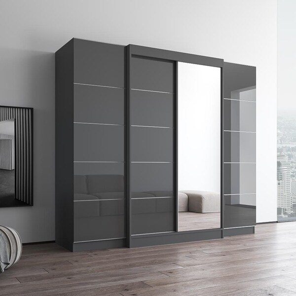 Aria 2D120-EXEX Wardrobe with 1 Mirror - - 37844227