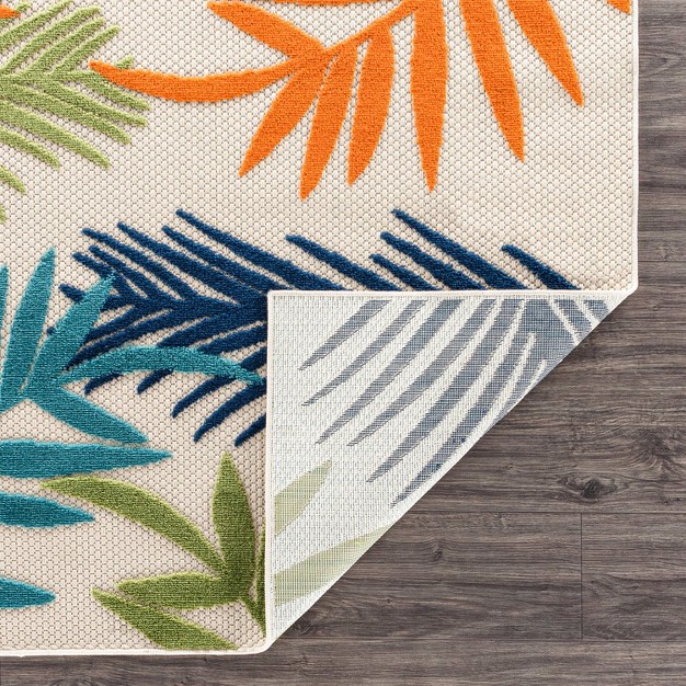 World Rug Gallery Evora Palm Frond Indoor outdoor Area Rug