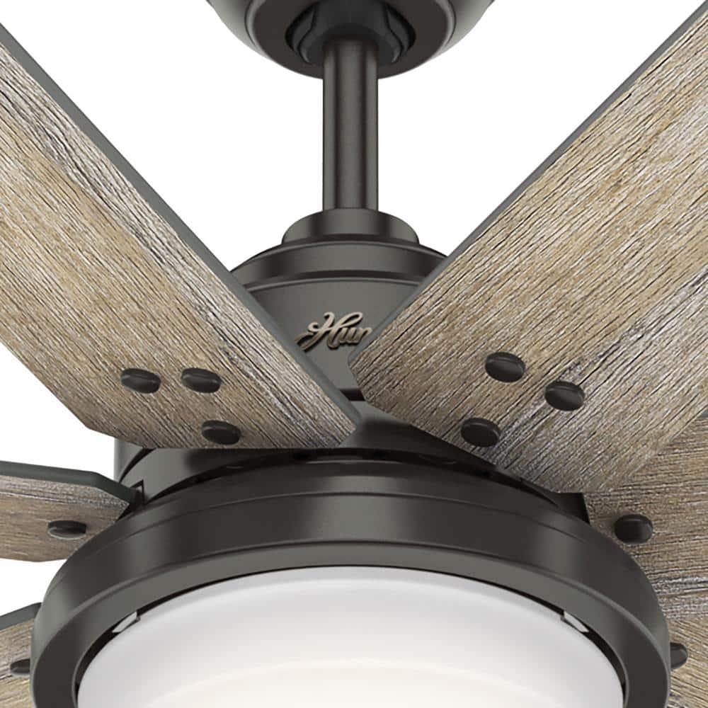 Hunter Whittington 70 in LED Indoor Noble Bronze Ceiling Fan with Light and Remote