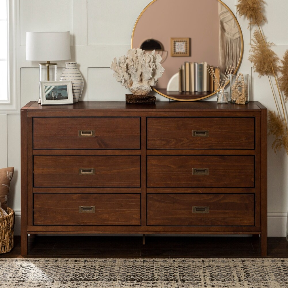 Middlebrook Modern Solid Wood 6 Drawer Dresser