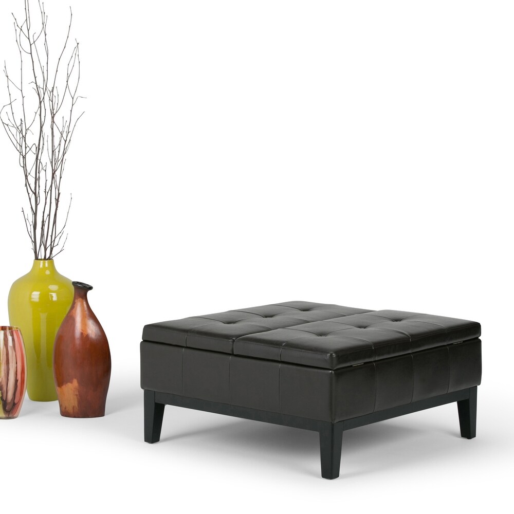 WYNDENHALL Lancaster 36 in. Wide Contemporary Square Table Ottoman