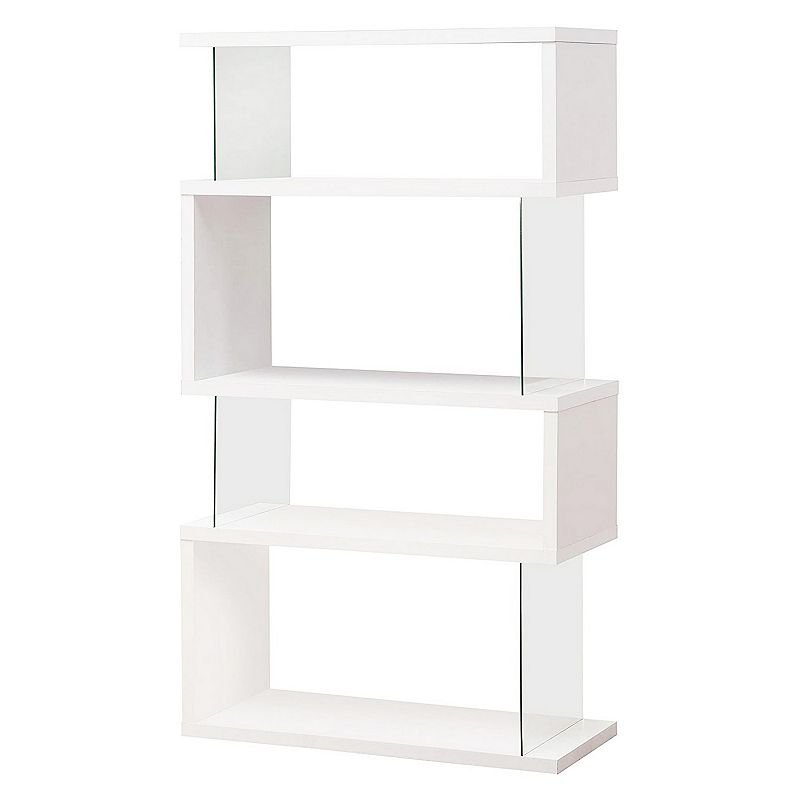 Fantastic glossy white wooden bookcase