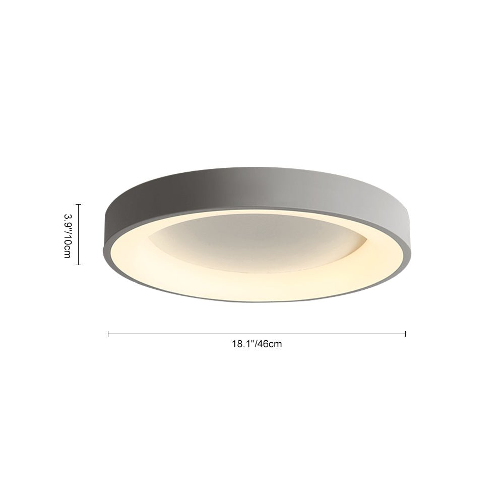 LED Grey Round Flush Mount Ceiling Light