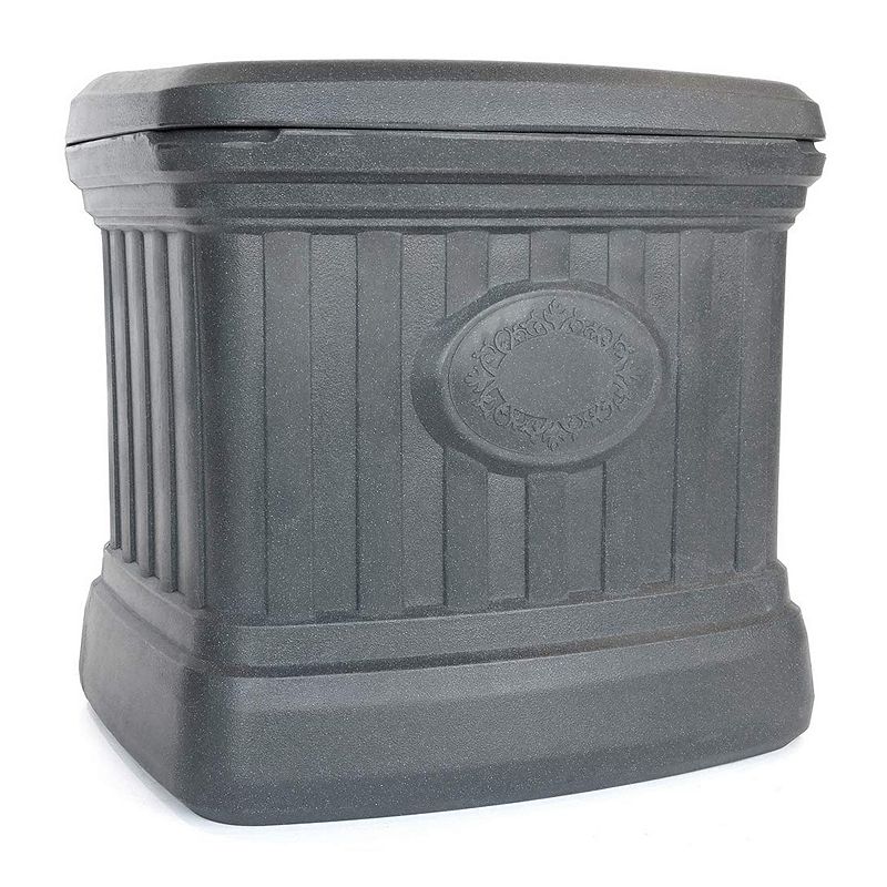 FCMP Outdoor SB120-GRY-S 26 Gallon Outdoor Utility Storage Bin Container， Gray