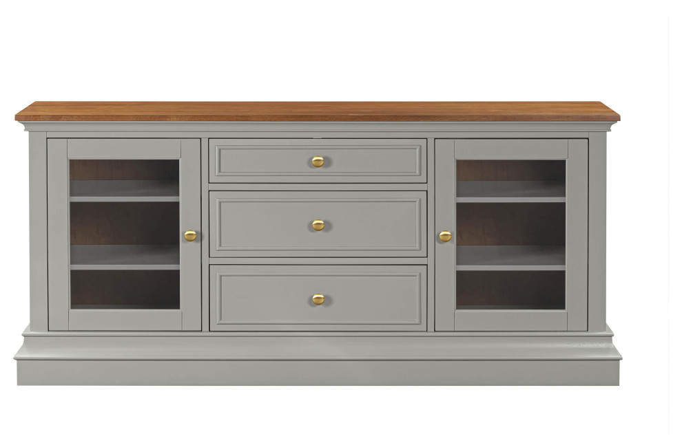 Hudson Gray Entertainment Center   Transitional   Entertainment Centers And Tv Stands   by First of a Kind USA Inc  Houzz