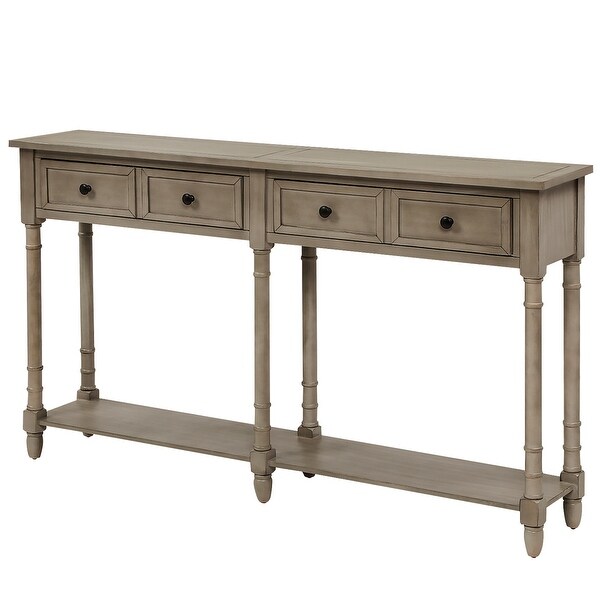 Antique Grey 2-drawer Console Table