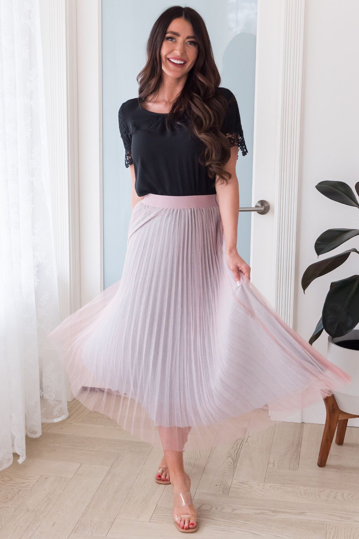 The Shine Bright Modest Tulle Skirt