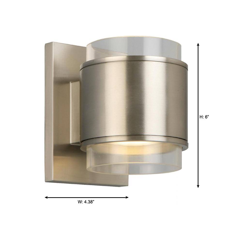 Home Decorators Collection Upton Brushed Nickel LED Sconce JJM3482L