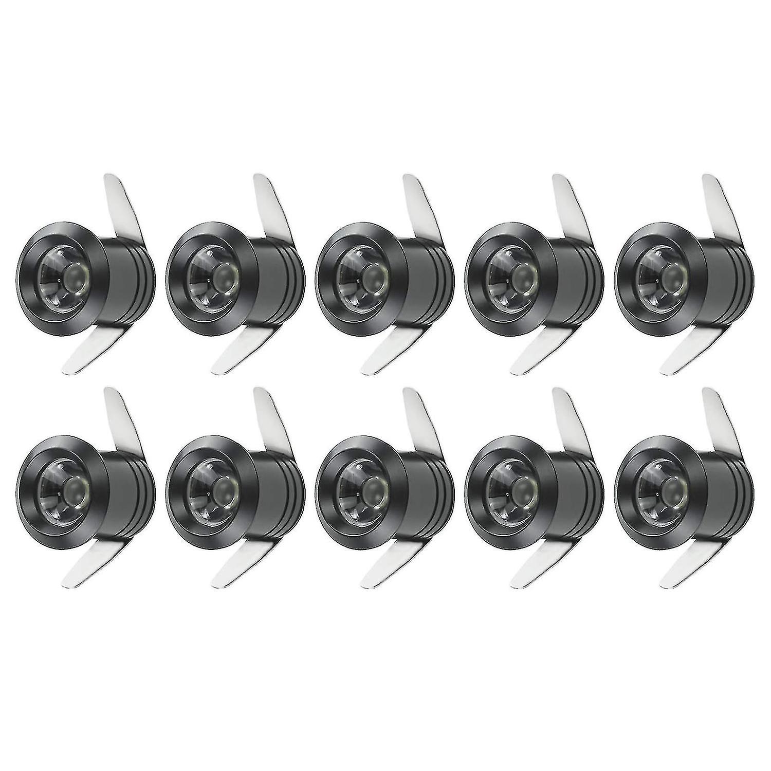 10 Mini 1w Led Recessed Spotlights With Separate Transformer For Showcase， Kitchen， Stairs， Closet，