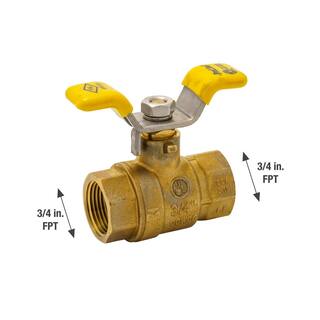 ProLine 34 in. x 34 in. Brass T-Handle Ball Valve 107-824THN