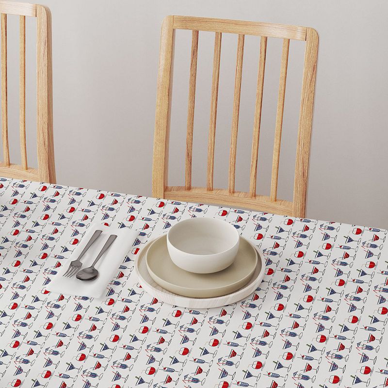 Square Tablecloth， 100% Polyester， 54x54， Cocktails in Hand