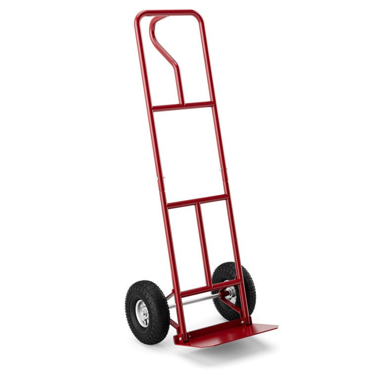 Heavy-Duty 660 lbs Folding P-Handle Hand Truck For Warehouse Garage