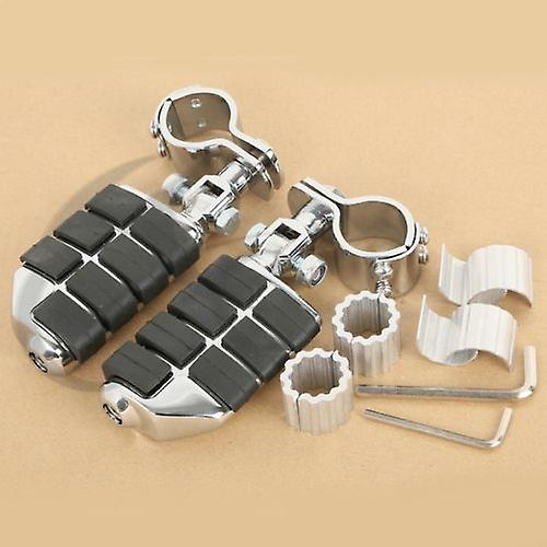 Born Pretty Chrome Foot Rests Footpegs For Harley Yamaha Roadstar Xv1700 Honda Goldwing Gl1500 Gl1100 Gl1200 25mm 30mm 35mm Motorcycle