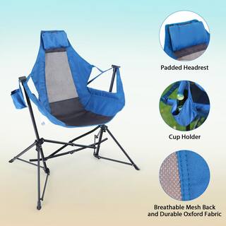 PHI VILLA Oversized Portable Hammock Foldable Camping Chair Heavy-Duty THD-E01CC-208