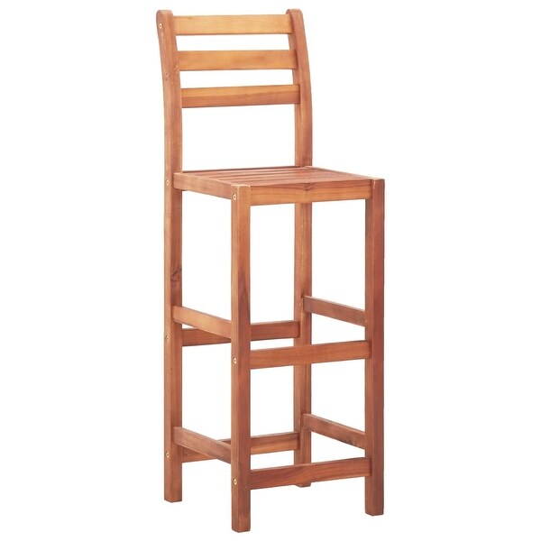 vidaXL Bar Stools 4 pcs Solid Acacia Wood - 15.7