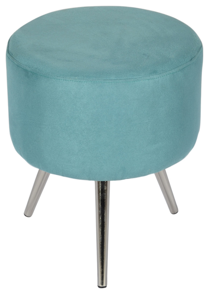 LOLA Glamorous Velvet Stool   Midcentury   Vanity Stools And Benches   by Foreign Affairs Home Decor  Houzz