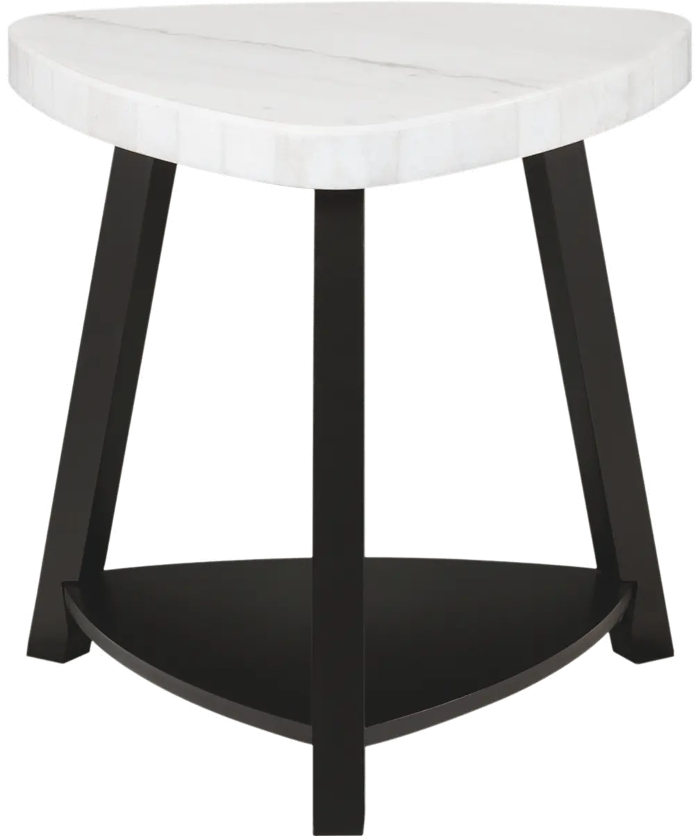 Trinity White Marble End Table