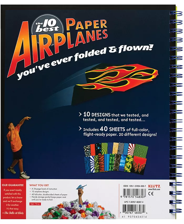 Klutz The Book of Paper Airplanes Craft Kit