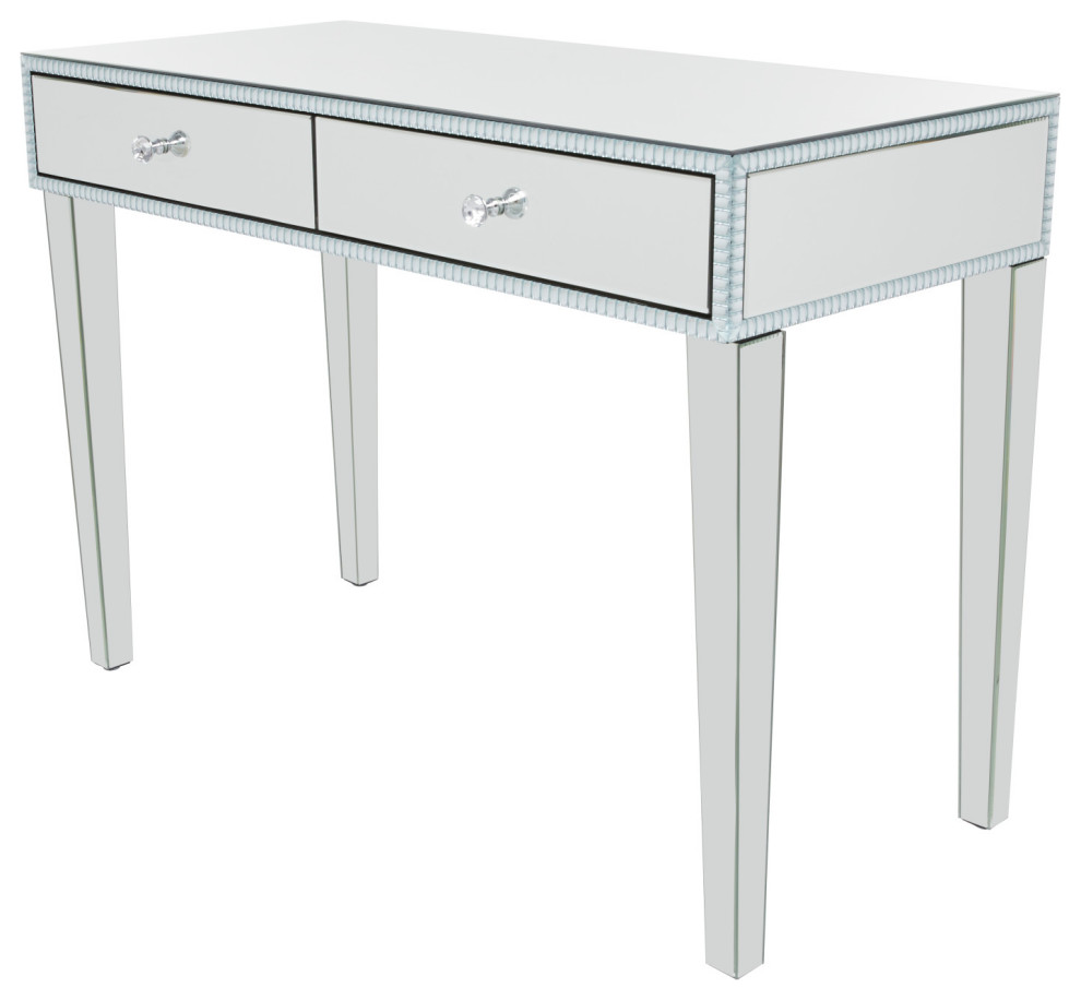 Glam Silver Wood Console Table 560097   Contemporary   Console Tables   by Brimfield  ampMay  Houzz