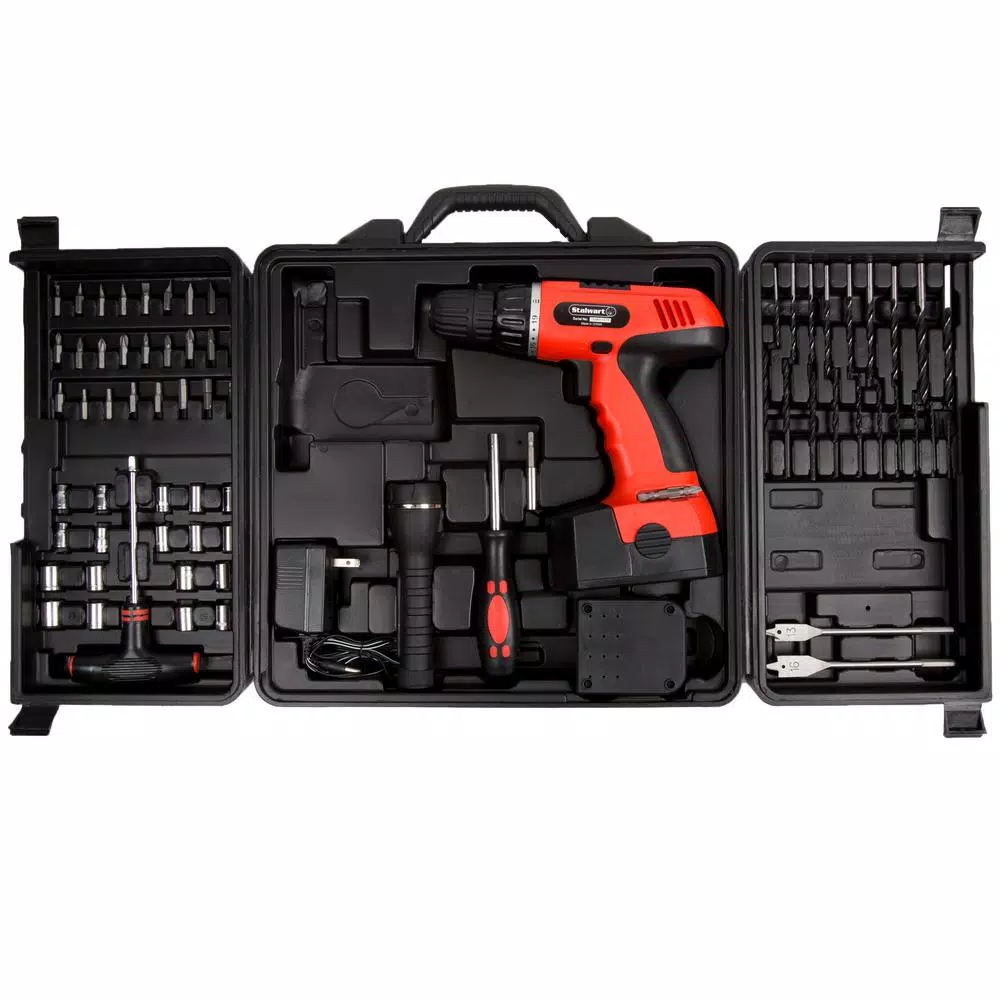 Stalwart 78-Piece 18-Volt Cordless 3/8 in. Drill Set and#8211; XDC Depot