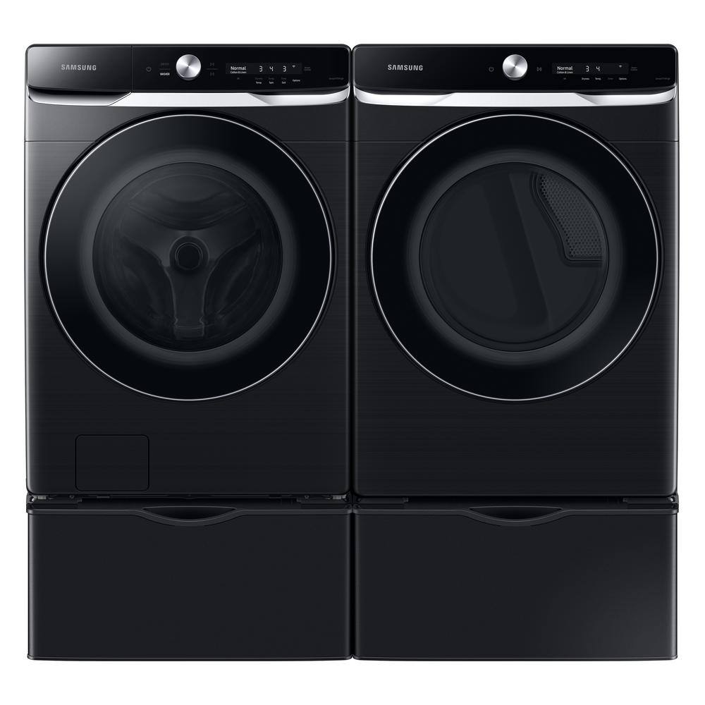  5 cu. ft. Smart High-Efficiency Front Load Washer with Smart Dial and OptiWash in Brushed Black WF50A8800AV