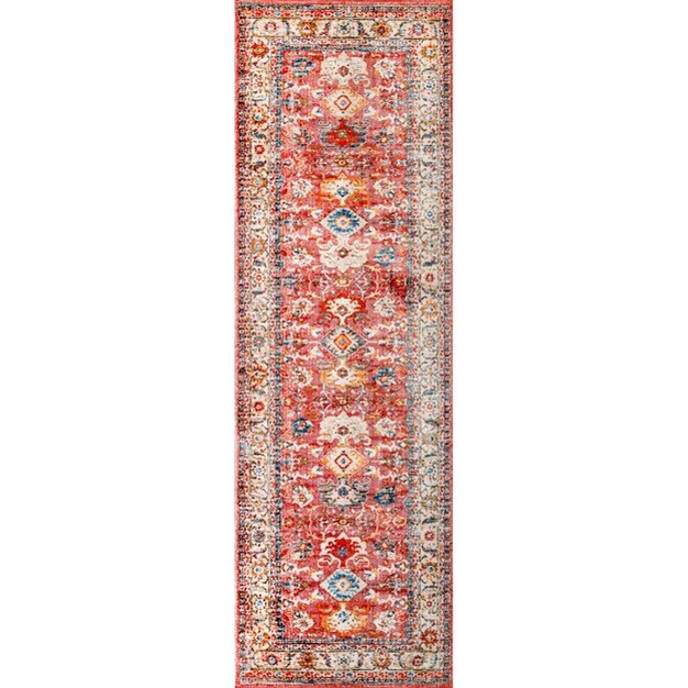 Nuloom Vintage Floral Audria Fringe Kilim