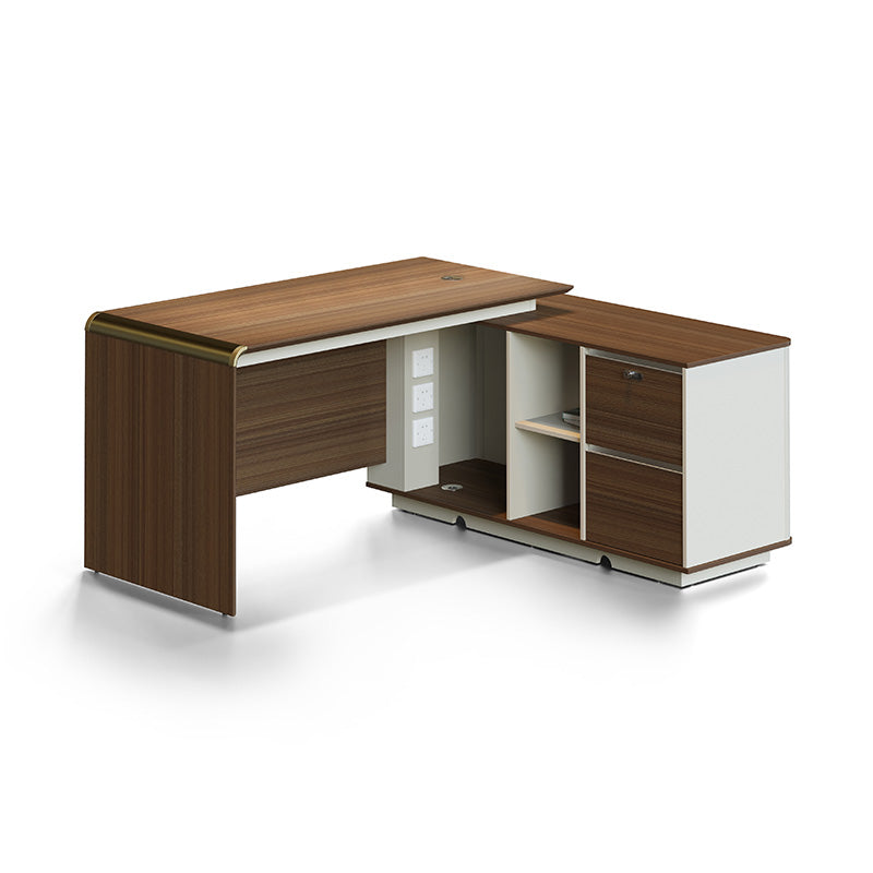 ANDERSON Executive Desk 1.6M Reversible - Australian Gold Oak