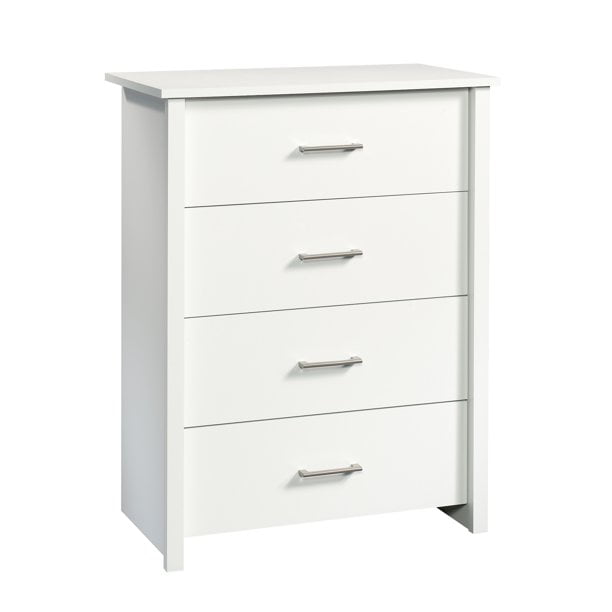 Mainstays Hillside 4-Drawer Dresser, White Finish