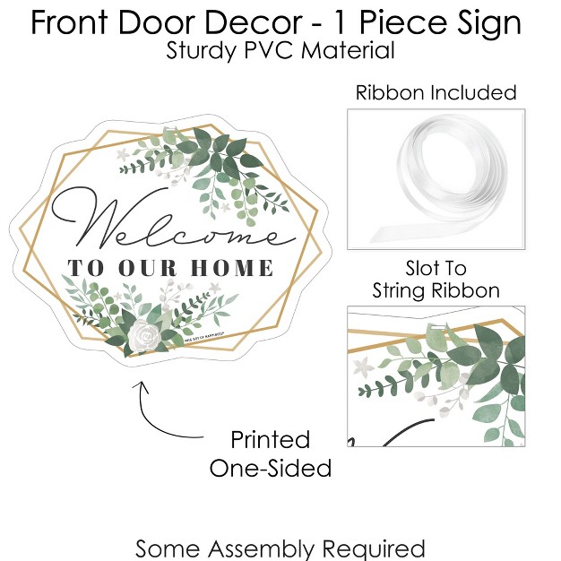 Big Dot Of Happiness Boho Botanical Hanging Porch Greenery Party Outdoor Decorations Front Door Decor 1 Piece Sign