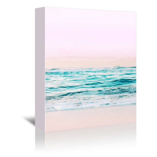 Americanflat Coastal Beach Waves In Sunset By Tanya Shumkina Wrapped Canvas