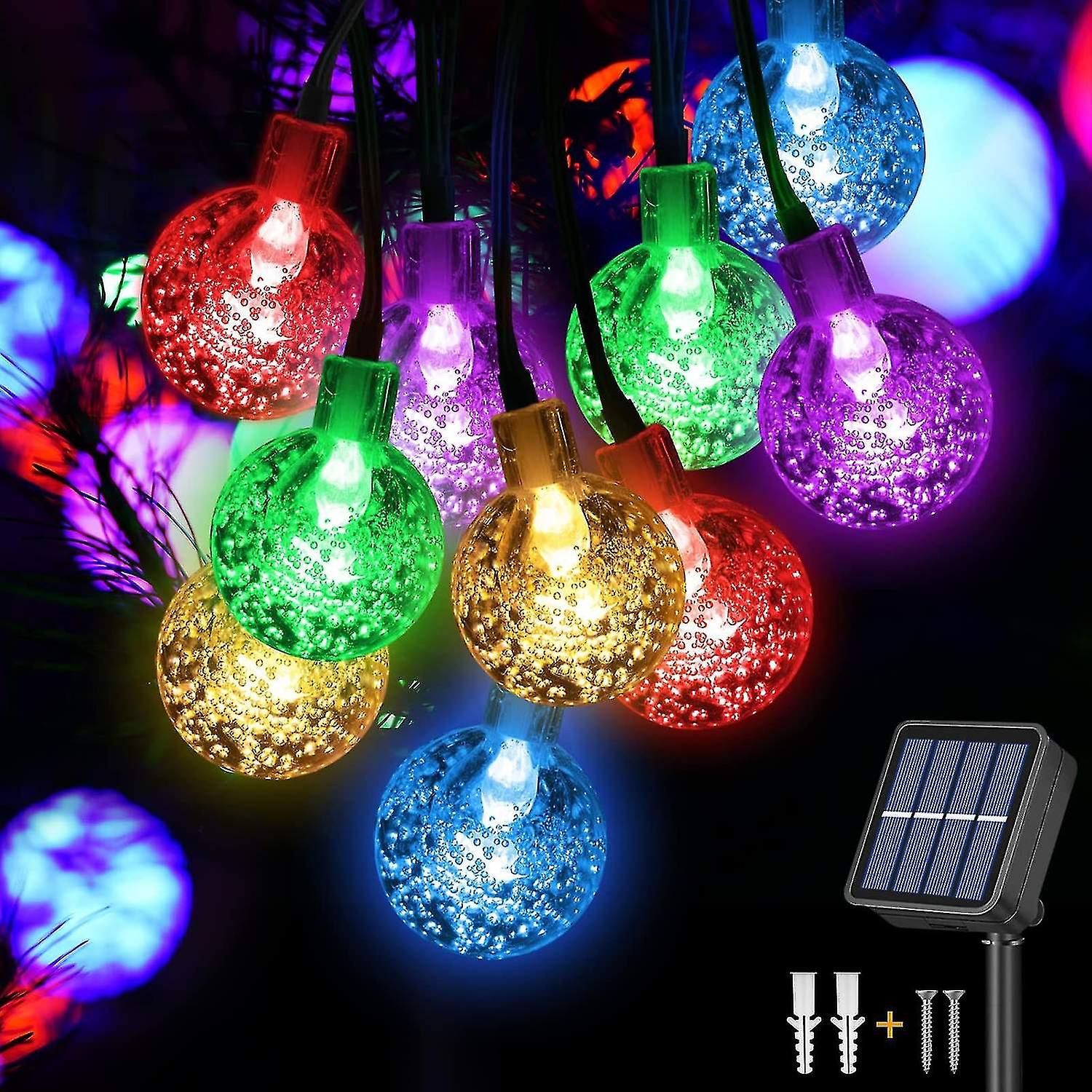 Solar Lights Outdoor Garden，50led Solar Garden Lights，8 Modes 7.5m/25ft Waterproof Solar Powered Glo