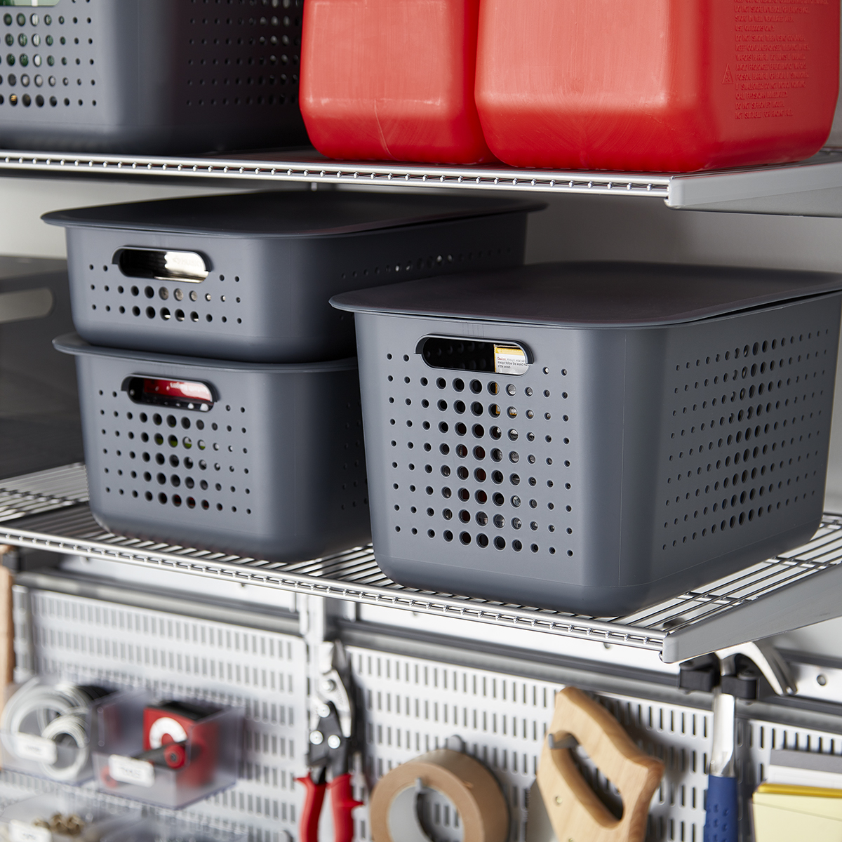 White Nordic Storage Baskets with Handles