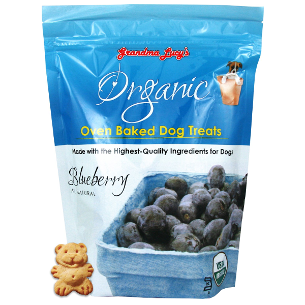 Grandma Lucy's Organic Blueberry Oven Baked Dog Treats， 14-oz bag