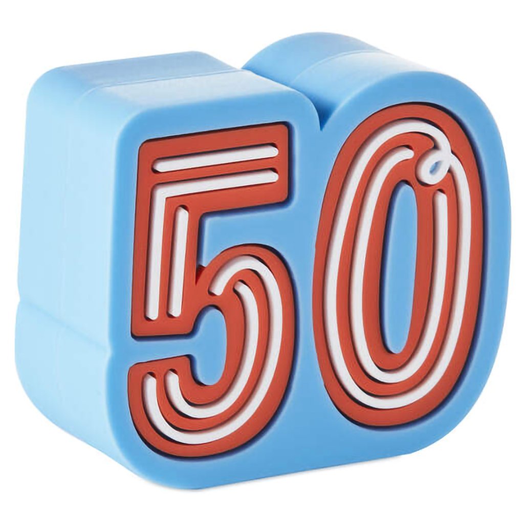 Hallmark  Charmers 50th Birthday Silicone Charm