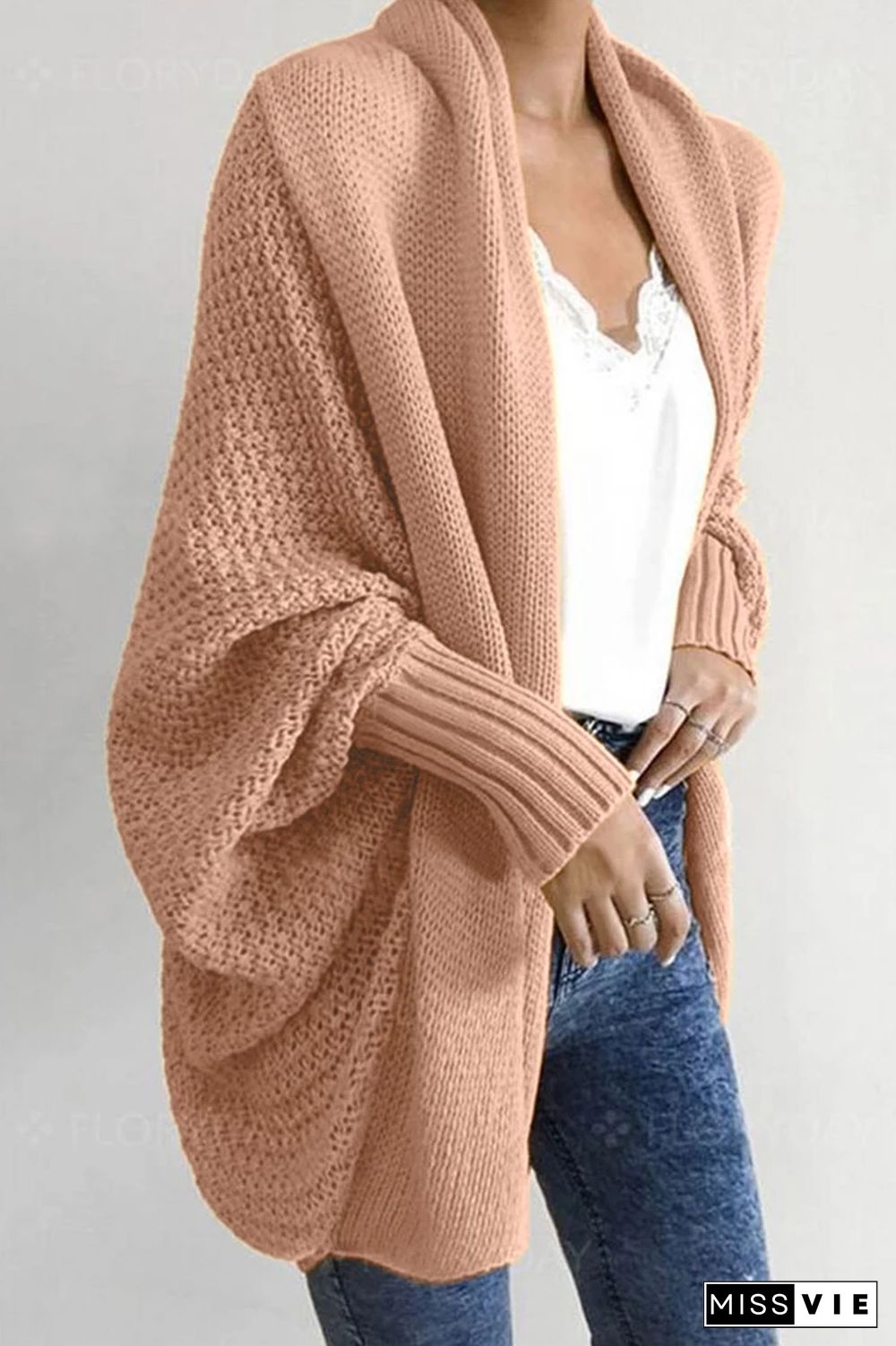 Batwing Sleeve Sweater Cardigan (4 Colors)