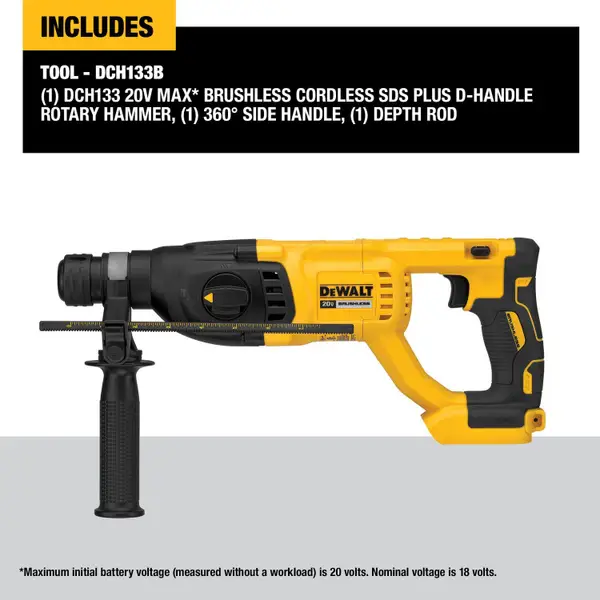 DEWALT 20V MAX 1 XR SDS PLUS D-Handle Rotary Hammer