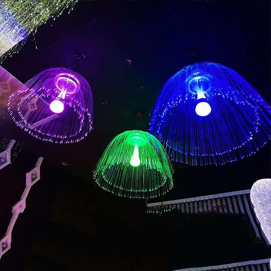 80cm Fiber Optic Jellyfish Christmas String Light Dandelion Fairy Garland Light Romantic Atmosphere Party Wedding Hanging Light