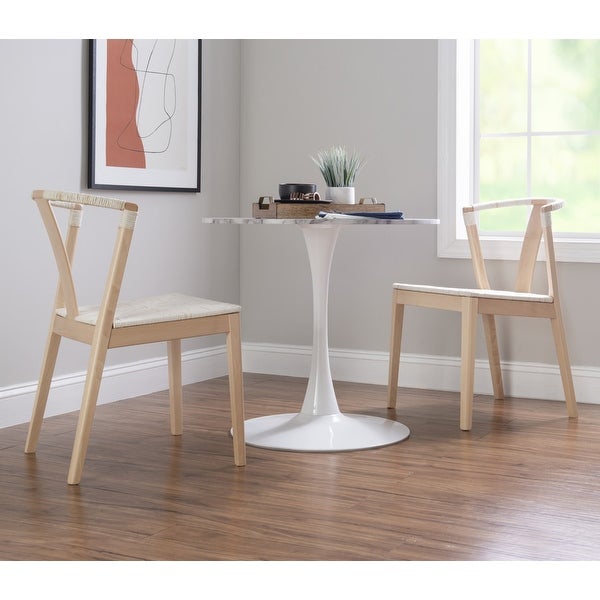 Fishel Solid Natural Wood Dining Chair