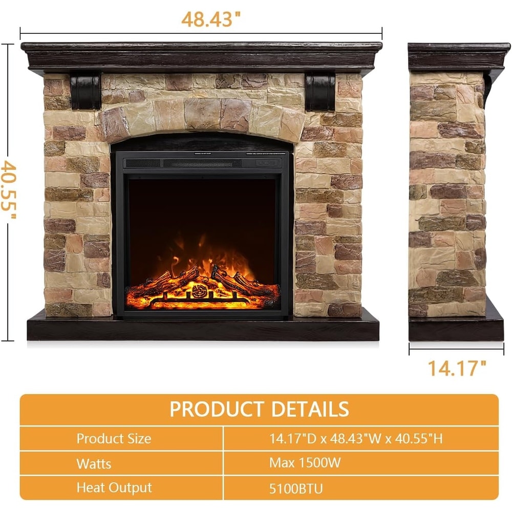 Electric Fireplace Mantel Package