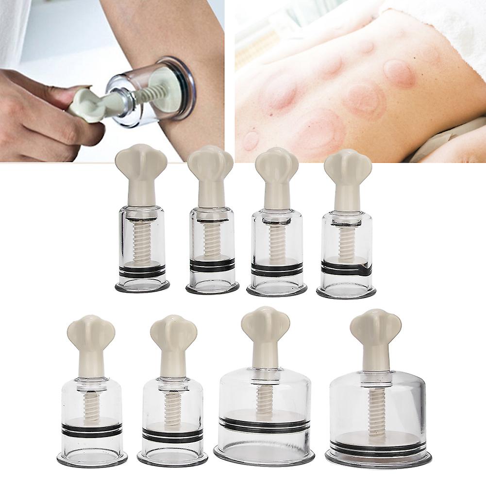 8pcs Hand Twisting Rotational Acupunture Vacuum Cupping Set Massage Cupping Cup