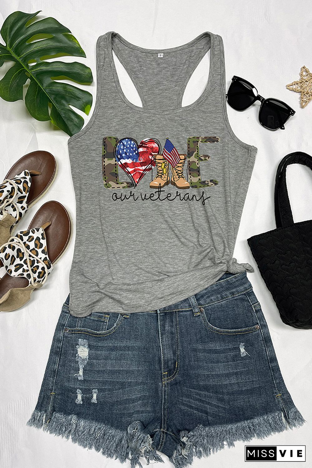 Love Our Veterans-Veterans Day Sleeveless Tank Top Wholesale