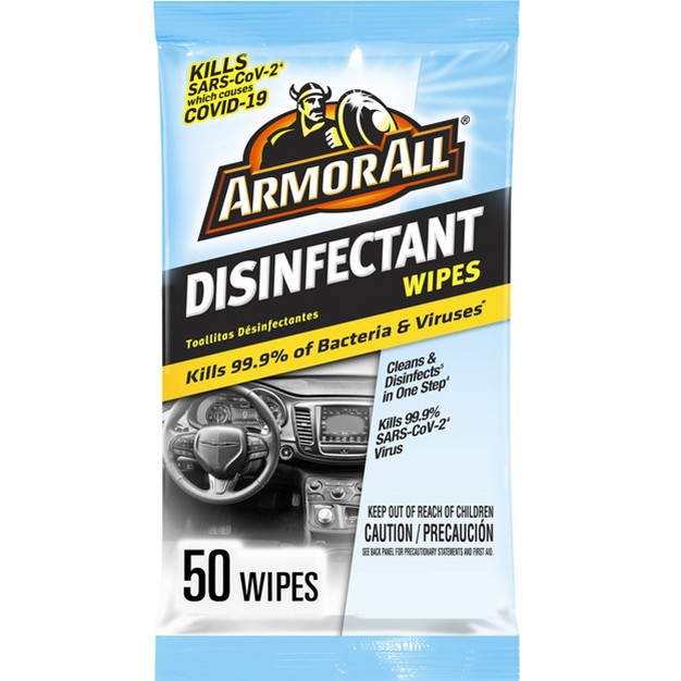 Armor All 50ct Disinfectant Wipes Flat Pack