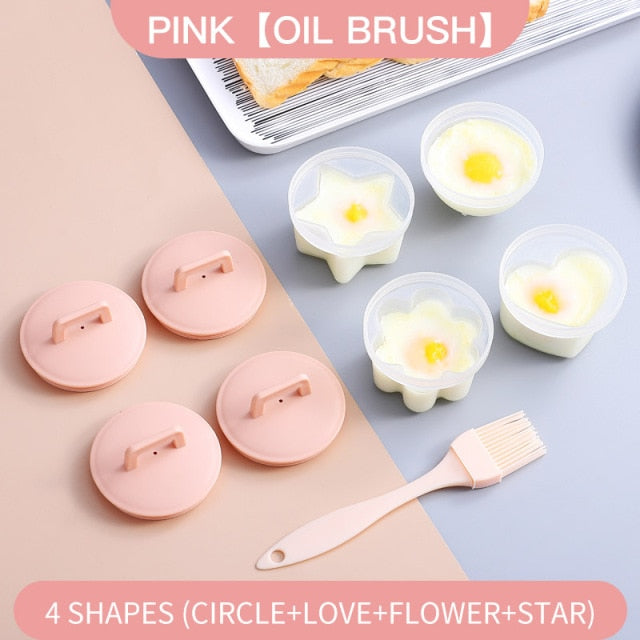 4 Pcs/Set Cute Egg Cooker Tools With Plastic  Brush