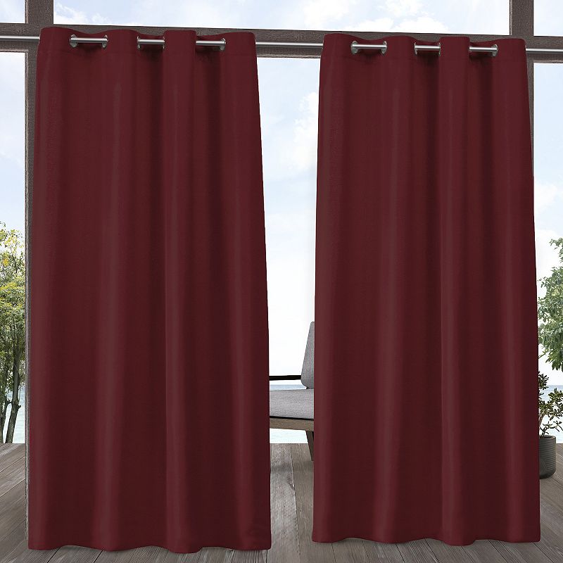 Exclusive Home 2-pack Indoor/Outdoor Solid Cabana Window Curtains