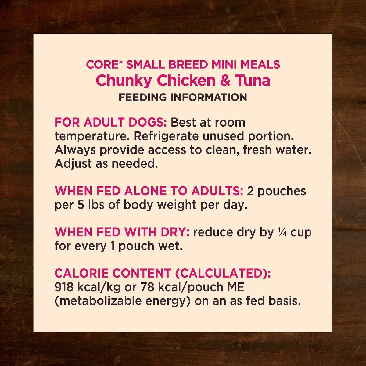 Wellness CORE Grain-Free Small Breed Mini Meals Chunky Chicken and Tuna in Gravy Dog Food Pouches